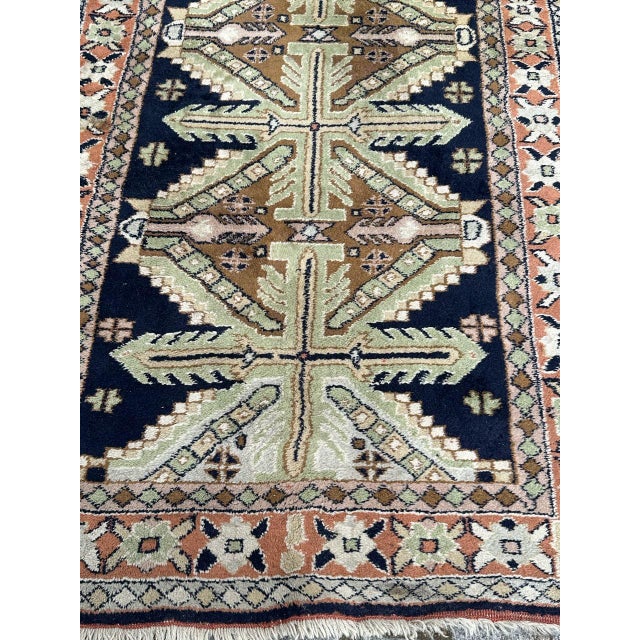 Blue Vintage Turkish Rug, 1960s For Sale - Image 8 of 18