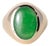 Gia Certified 6.17 Carat Jade No Treatment Bezel Set 18k Gold Vintage Ring, Size 7 For Sale