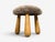 Gray Danish Modern Style, Gray Sheepskin, Maple, Shearling Footstools, 21st C. For Sale - Image 8 of 9