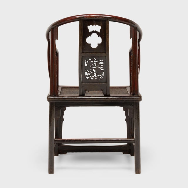 Wood Chinese Lacquered Roundback Chair, C. 1850 For Sale - Image 7 of 7