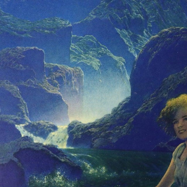 Antique Maxfield Parrish Edison Mazda Calendar Print “Moonlight” C1932 For Sale - Image 4 of 7
