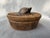 Vintage Indonesian Lombok Woven Rattan Lidded Basket With Wood Carved Turtle For Sale - Image 9 of 18