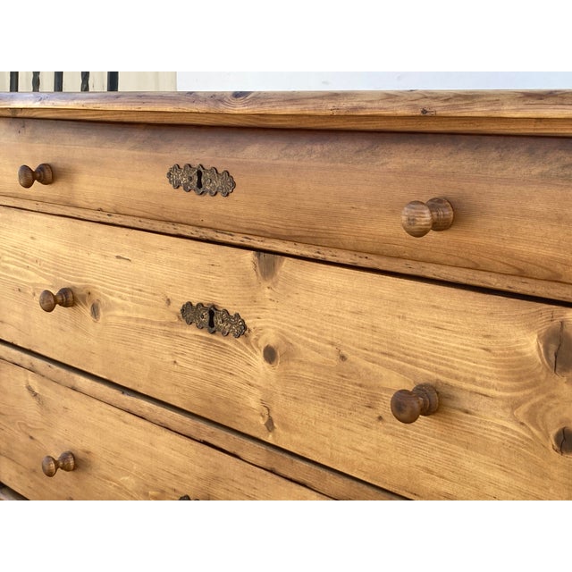 Pine Louis-Philippe Style Chest of Four Drawers For Sale - Image 4 of 14
