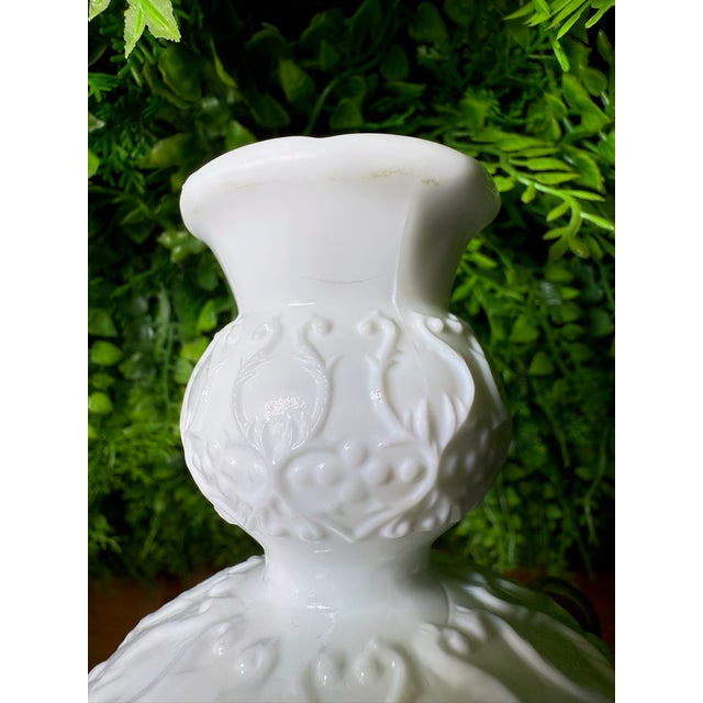 Mid 20th Century Vintage Fenton Art Glass "Silver Crest" Candlestick Holders For Sale - Image 5 of 8