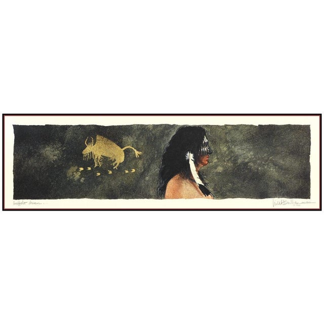 Message us to inquire about custom framing options! (Included for free with every purchase) The artwork here, "Buffalo...