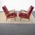 Wood Armchairs in Curved Wood with Burgundy Velvet Upholstery by Osvaldo Borsani, 1960s, Set of 3 For Sale - Image 7 of 9