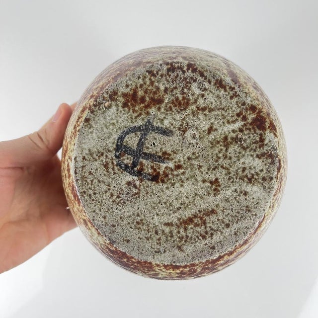 Ceramic Double Vase in Speckled Stoneware, 1960s For Sale - Image 7 of 9
