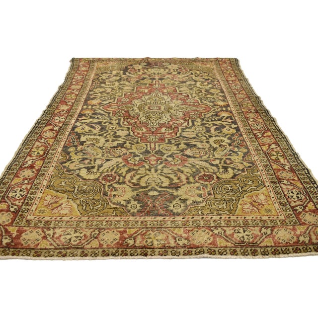 Modern Early 20th Century Antique Turkish Sivas Rug - 04'03 x 06'06 For Sale - Image 3 of 5