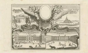 Bodenehr, Buildings in Madrid in Spain, 1700, Print