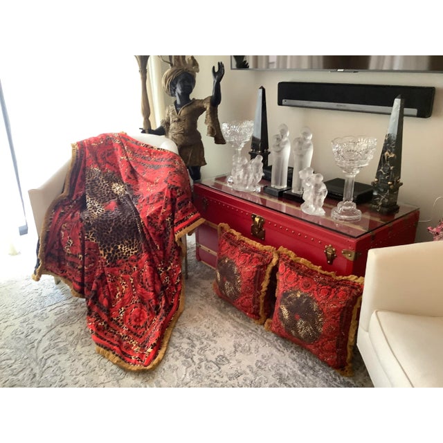 Versace Style Custom Made XL Pillows - a Pair For Sale In New York - Image 6 of 12