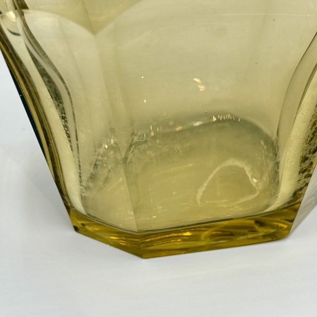 Mid-Century Modern Amber Glass Decanter and Six Liqueur Glasses, 1950s, Set of 7 For Sale - Image 15 of 17