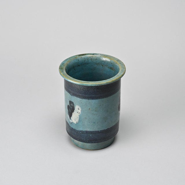 1950s Small Glazed Ceramic Vessel by Menelika Pottery, 1950s For Sale - Image 5 of 13