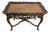 c.1920's-30's French Louis XV Style Walnut Tea Table With Removable Glass Serving Tray Top For Sale
