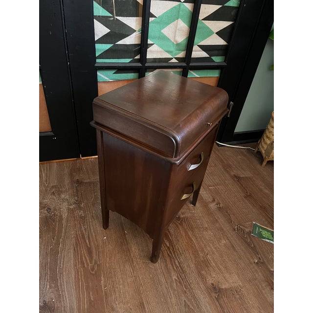 Mid-Century Modern Antique Art Deco Sewing Spool Chest For Sale - Image 3 of 9