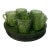 Vintage 1960s Mid-Century Modern Anchor Hocking "Soreno" Avocado Green Snack Set - 12 pcs For Sale