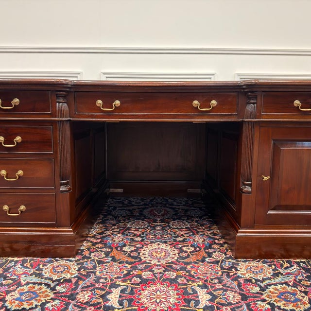 Large English Desk with Back Panel For Sale - Image 11 of 18