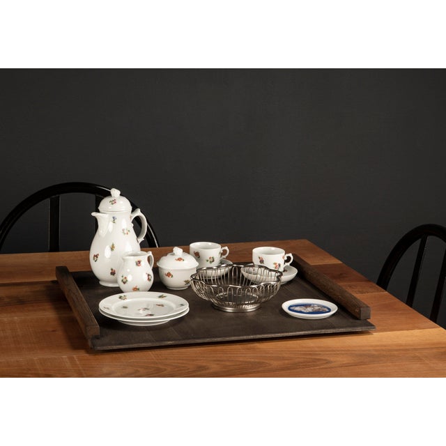 Biedermeier Streublume Tête-À-Tête for Two on Wooden Tray from Fürstenberg, 1950s, Set of 12 For Sale - Image 17 of 18