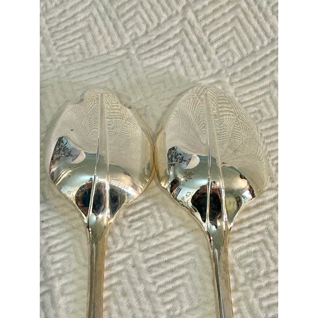 Vintage Large 12.5” Italian Silver Plate Salad or Buffet Serving Pieces For Sale - Image 4 of 8