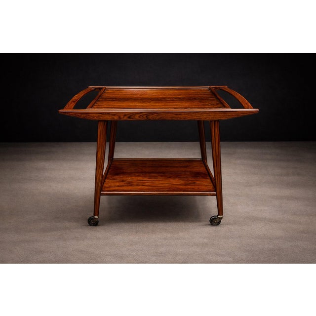 Geraldo De Barros for Unilabor Bar Cart in Rosewood, Brazil, 1960s For Sale - Image 17 of 18