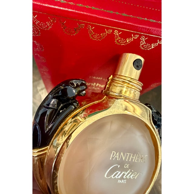 1990s 1990's Art Deco Style Panthère De Cartier Perfume Bottle and Case, Paris For Sale - Image 5 of 13