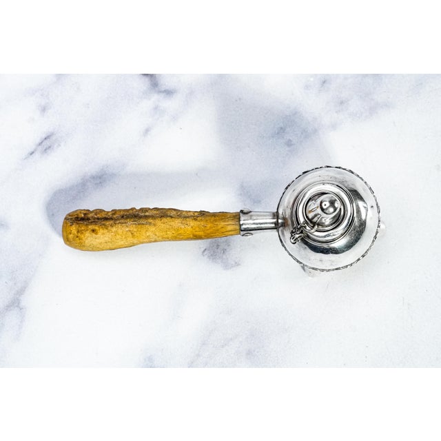 Stately Antique Cigar Lighter Antler Handle Sterling Silver Tobacciana For Sale - Image 10 of 12