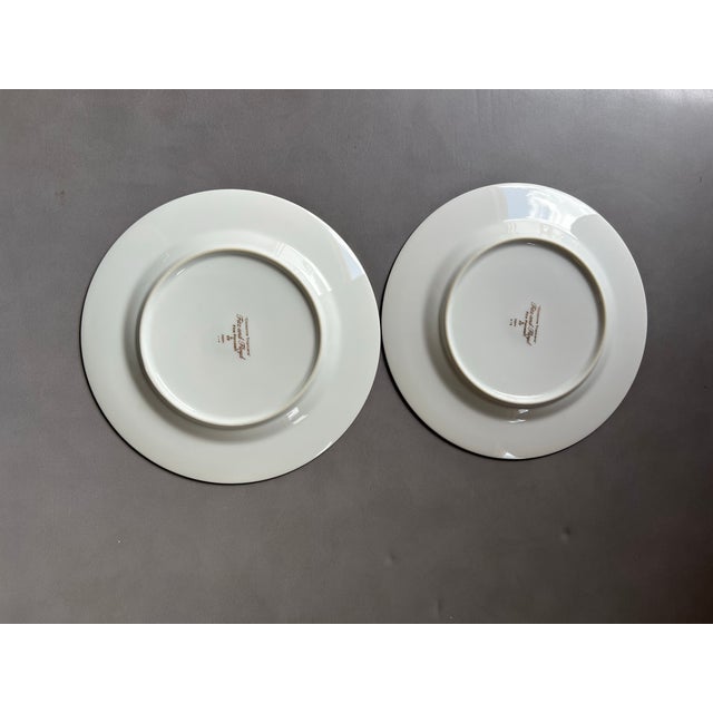 Fitz and Floyd Vintage Flitz and Floyd Tropical Pattern Bread Plates- a Pair For Sale - Image 4 of 5