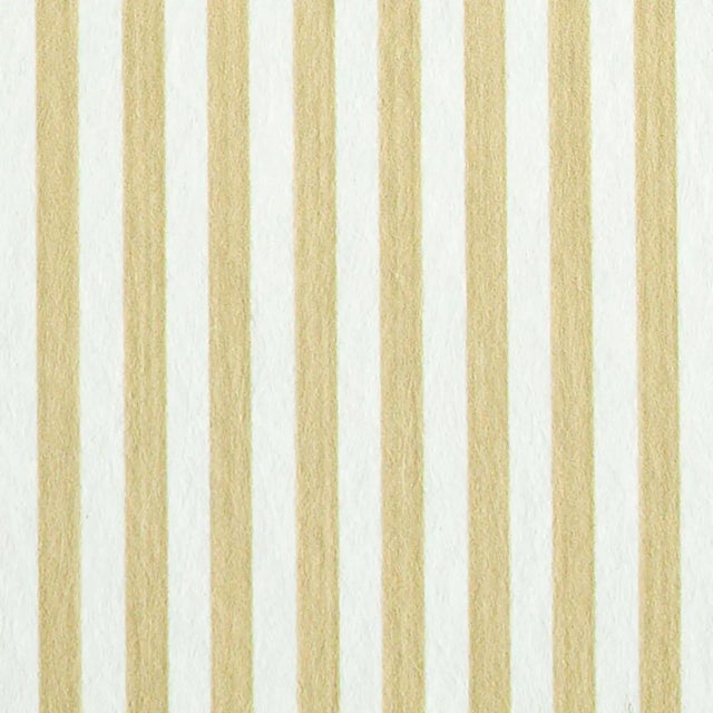 Transitional Sample - Schumacher Edwin Stripe Narrow Wallpaper in Sand For Sale - Image 3 of 4