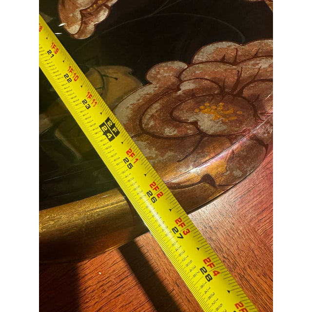 Vintage Signed Jaru Large Floral Art Centerpiece Tray – 27” For Sale - Image 10 of 12
