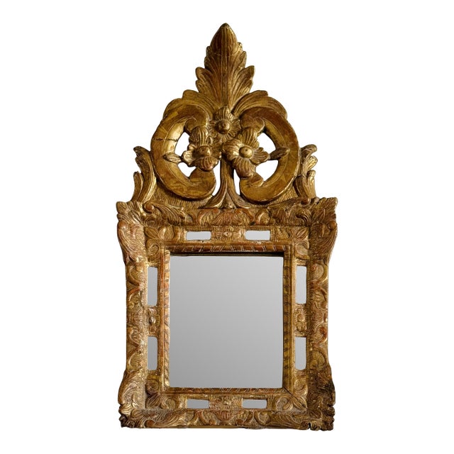 18th Century Louis Xv Style Gilt Wood Mirror For Sale