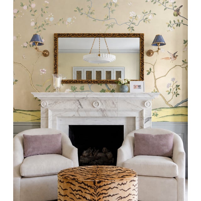 Victorian 1950s French Gold Gilt Carved Wood Baroque Floral Rectangular Mirror For Sale - Image 3 of 8