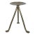 Tall Gilded Gold Metal Large Pillar Candle Holder, Mid Century Modern Wide Tripod Candle, Staging, Decor, Dining Table For Sale