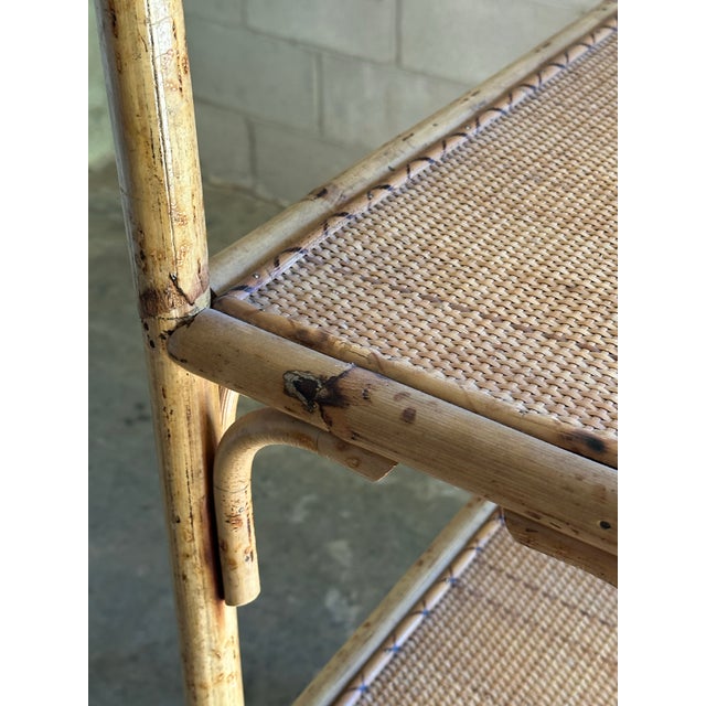 1980s Bamboo, Rattan, and Cane British Colonial Style Shelf For Sale In Philadelphia - Image 6 of 12