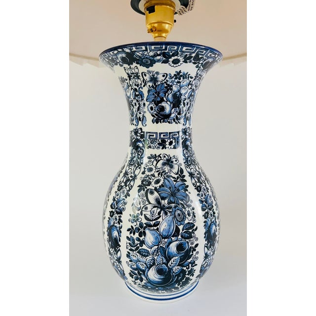 Antique Delfia Table Lamp For Sale - Image 3 of 5