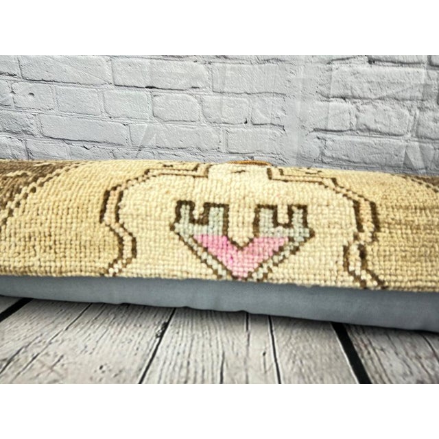 Textile 12 x 46 Lumbar Rug Pillow Eastern Romance Turkish Pillow Cushion Cover For Sale - Image 7 of 7