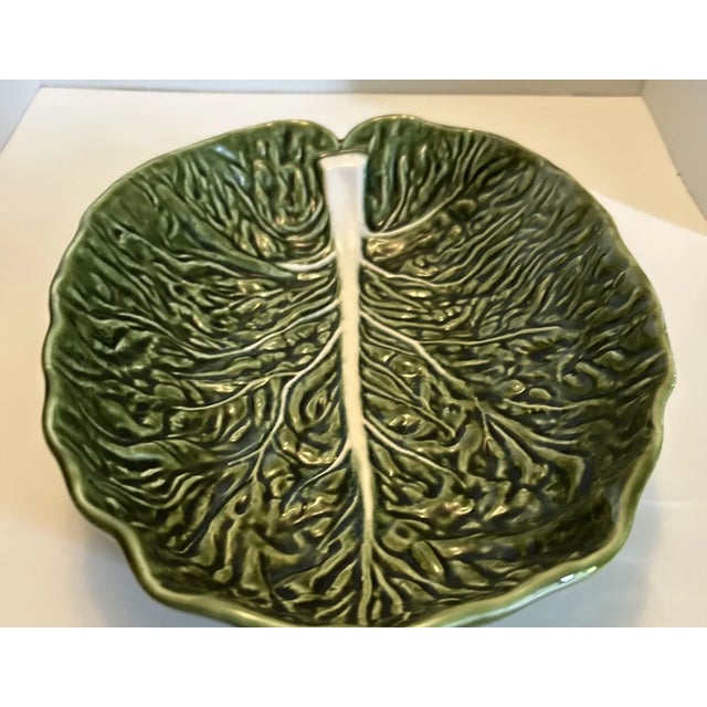 Olfaire Portugal #810 Oval Serving Bowl Platter – Cabbage Leaf Majolica, 12” Add a touch of Portuguese artistry to your...