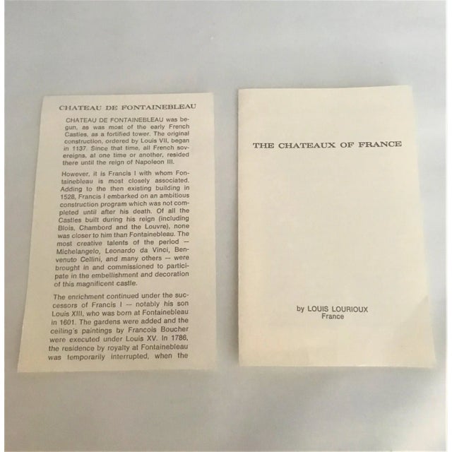 1970s Ltd Edition Chateaux De France No 1 Fontaine De Bleau Collector Plate by Louis Lourioux Castles 9.5 Inches. For Sale - Image 9 of 13