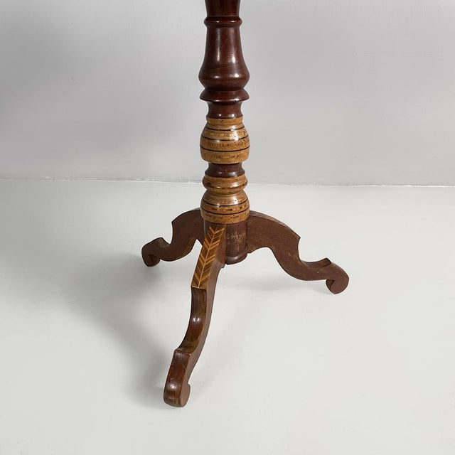 Italian Sorrento Style Wooden Chessboard Table, 1930s For Sale - Image 10 of 15