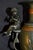 Vintage Mixed Metal Vase French Style Urn With Figural Cherubs and Cranes For Sale - Image 9 of 17