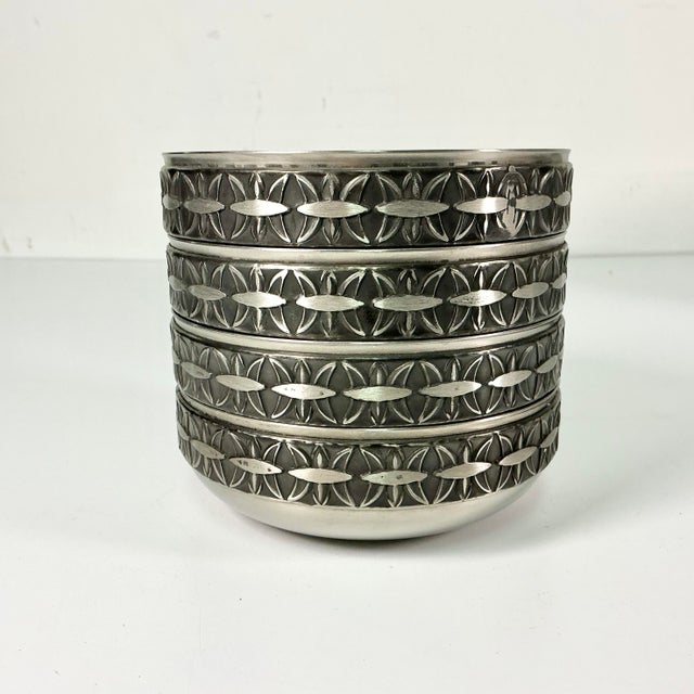 1970s Mid-Century Danish Modern Gustavia Boho Chic Swedish Salad Bowls Set - 7 Pieces For Sale - Image 14 of 18