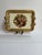 Art Deco Tirinnanzi Italy Hand Painted Floral Gold Trim Bow Handles Serving Tray For Sale - Image 3 of 15