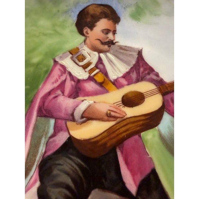 Limoges, France Antique French Hand-Painted Coronet Limoges Troubadour Porcelain Plate For Sale - Image 4 of 6