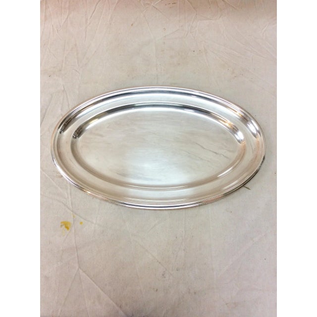 Early 20th Century French Hotel Silver Silverplate Serving Platter For Sale - Image 4 of 10