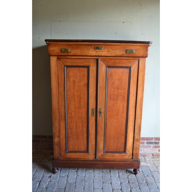 Antique Cherry Wood Maids Wardrobe. For Sale - Image 9 of 10