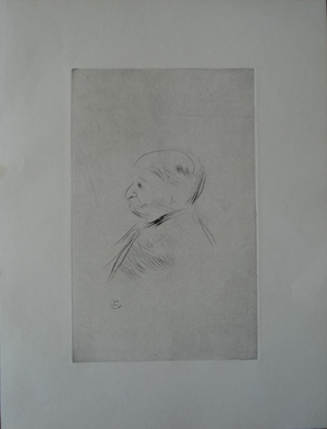 Henri De Toulouse Lautrec, Portrait of Monsieur X, Original Signed Engraving