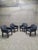Textile Postmodern Deco Style Arched Back Fully Upholstered Dining Chairs - Set of 8 For Sale - Image 7 of 9
