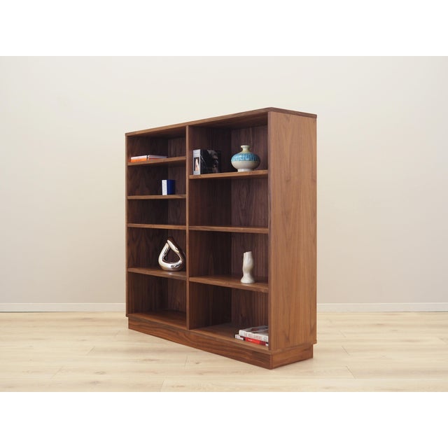 Scandinavian Brown Walnut Bookcase For Sale - Image 3 of 10