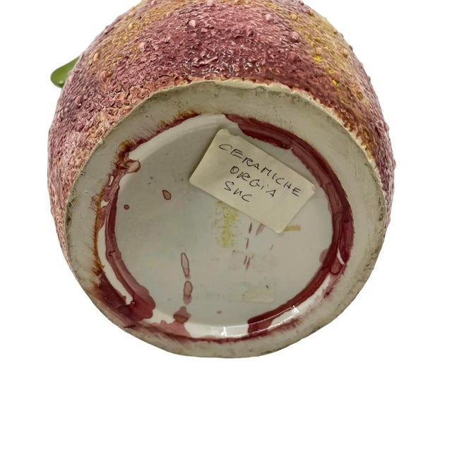 1970s Vintage Hand Painted Bassano Strawberry Pitcher For Sale - Image 9 of 9