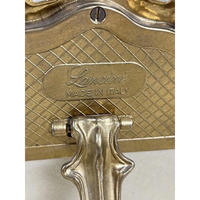 Mid-Century Modern Table Mirror in Worked Brass, Italy, 1960s For Sale - Image 3 of 10