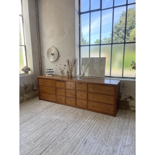 Wood Golden Oak Sideboard, 1950s For Sale - Image 7 of 18
