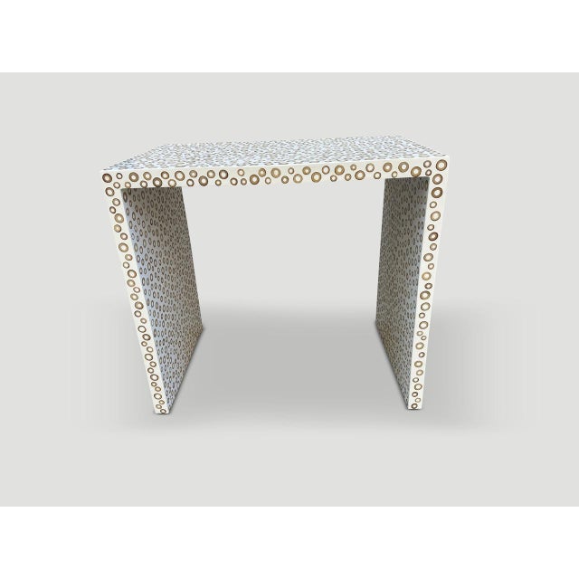 Andrianna Shamaris Bamboo and White Resin Console or Desk For Sale - Image 12 of 18